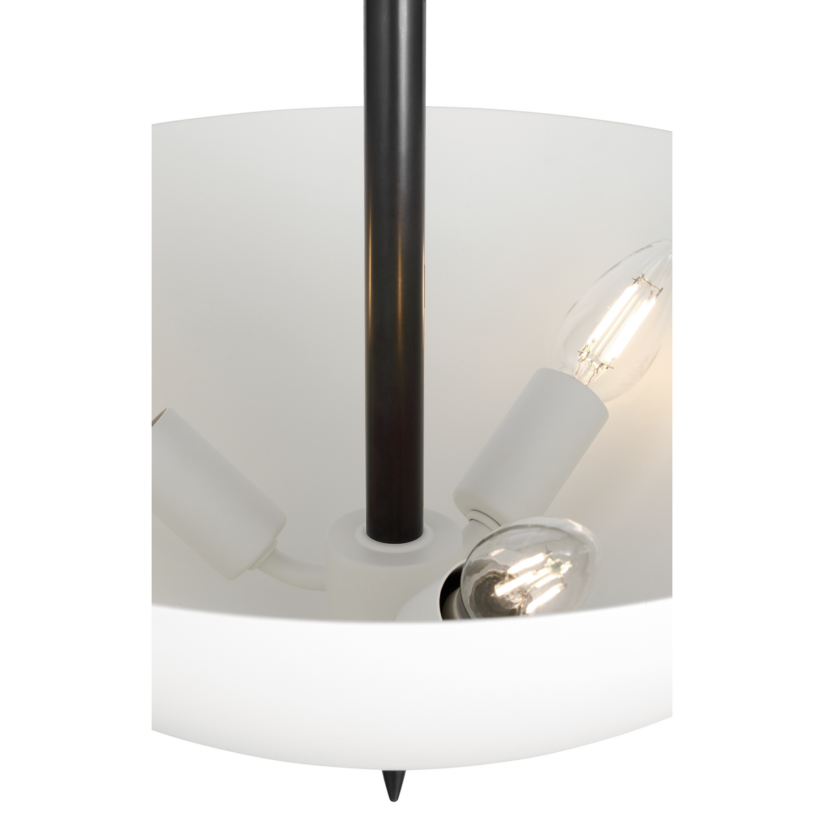 AERIN Orsini 16" Semi-Flush Mount in Bronze with Plaster White Shade W15.75" x H11"