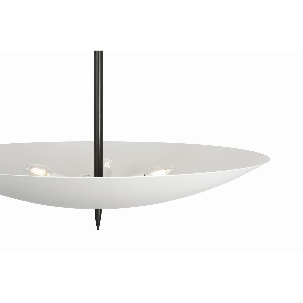AERIN Orsini 30" Chandelier in Bronze with Plaster White Shade W29.75"