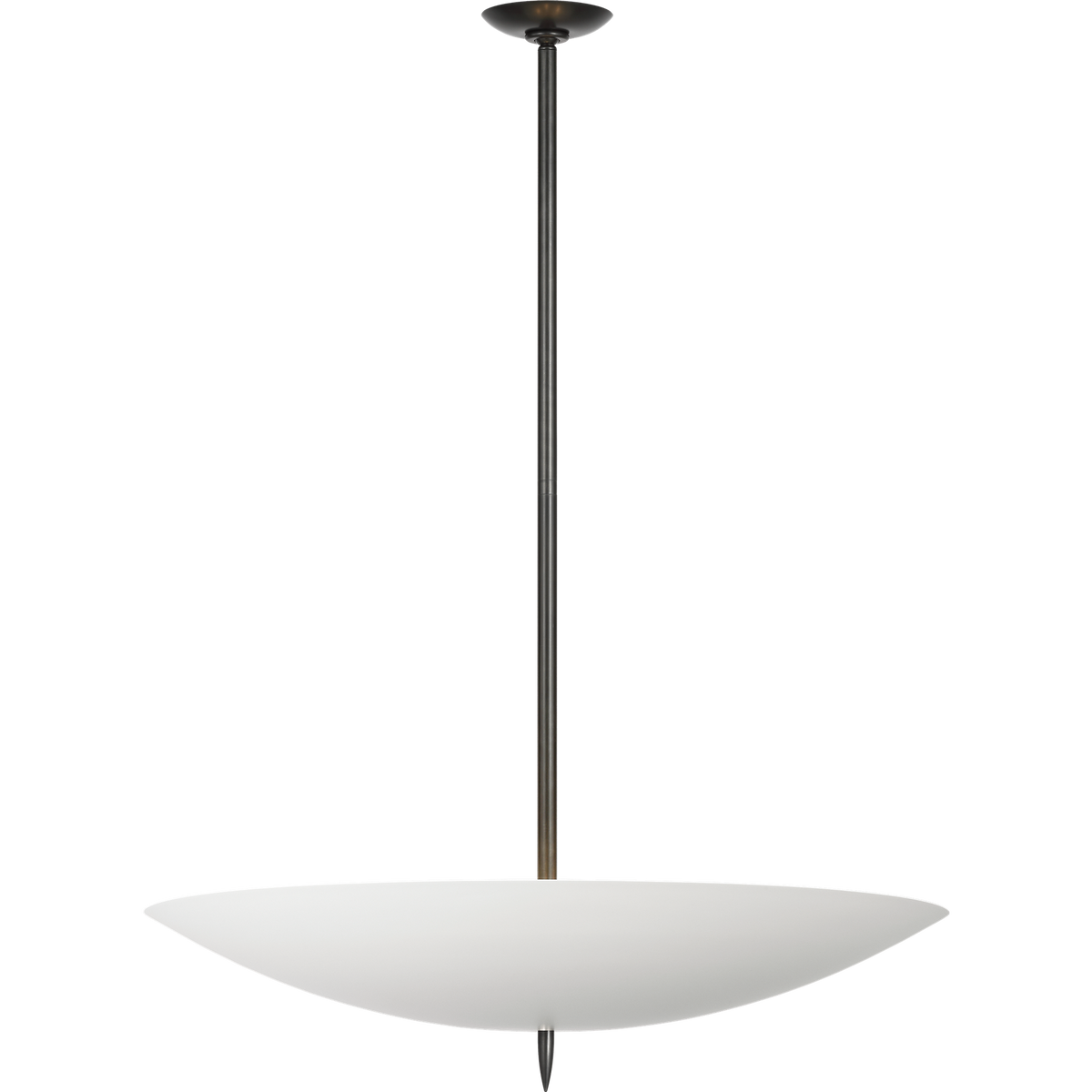 AERIN Orsini 30" Chandelier in Bronze with Plaster White Shade W29.75"