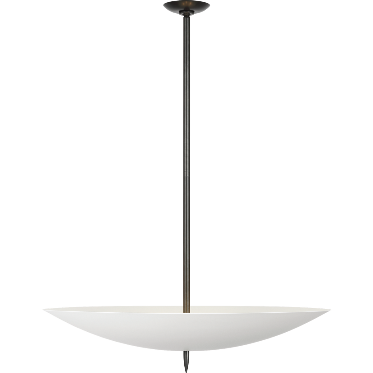 AERIN Orsini 30" Chandelier in Bronze with Plaster White Shade W29.75"