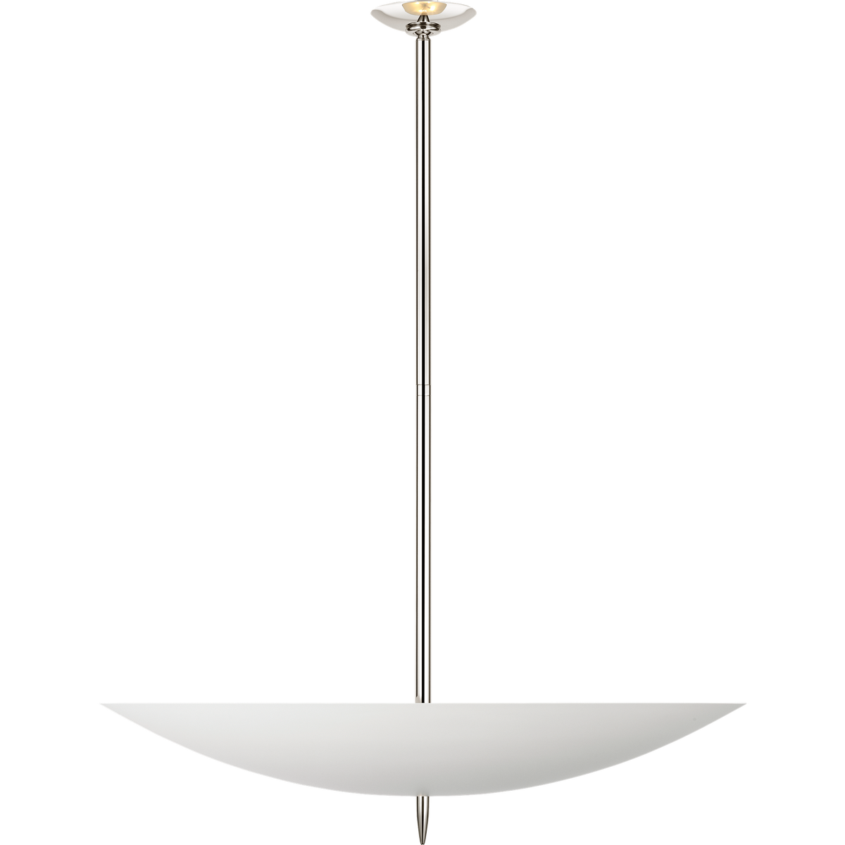 AERIN Orsini 30" Chandelier in Polished Nickel with Plaster White Shade W29.75"