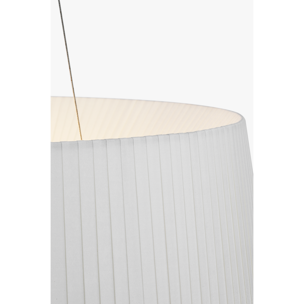 Barbara Barry Halo 27" Fabric Hanging Shade in Soft Brass with Silk Wrapped Shade W27.25"