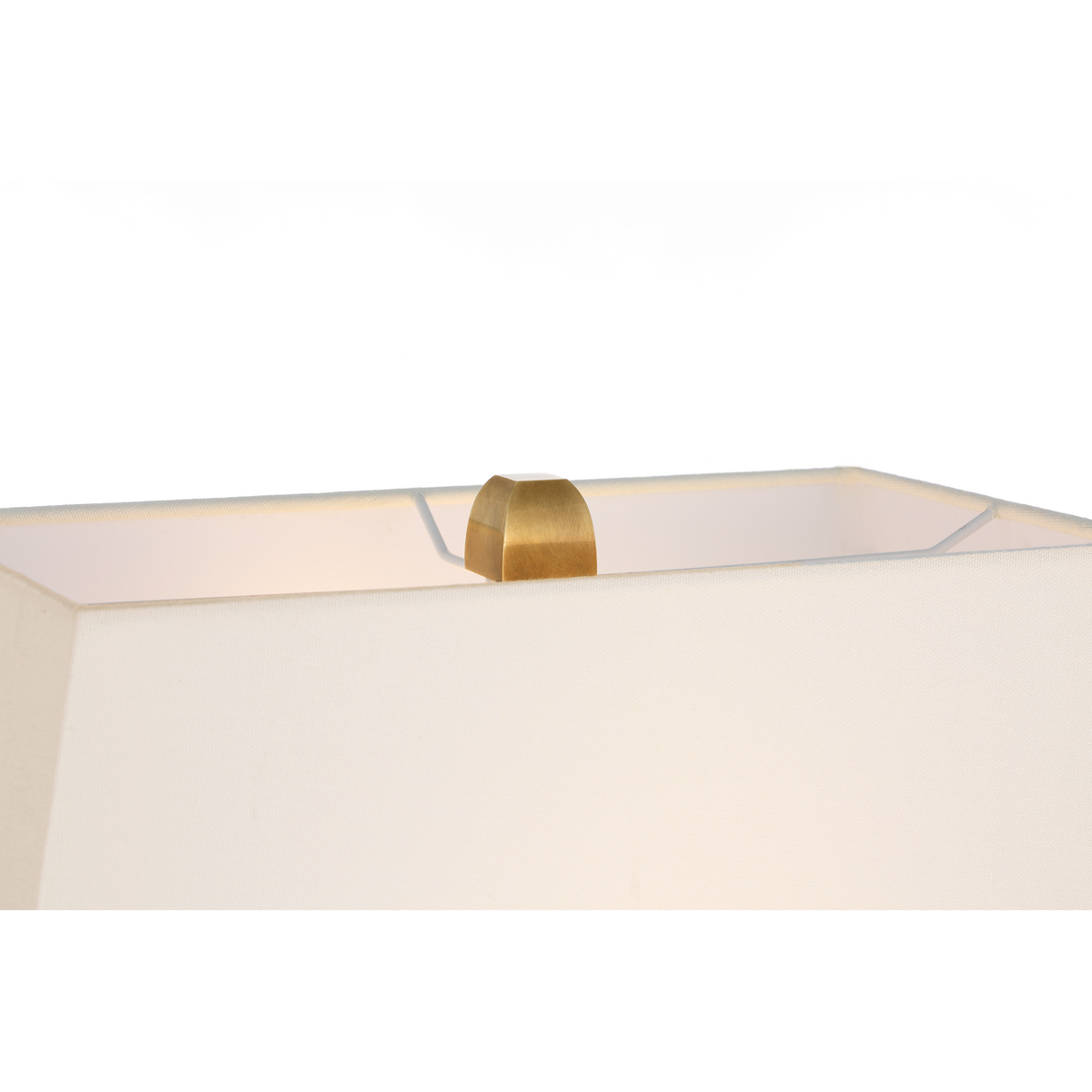 Chapman & Myers Emiko 21" Low Wide Table Lamp in Molten Amber with Linen Shade W17" x H20.5"
