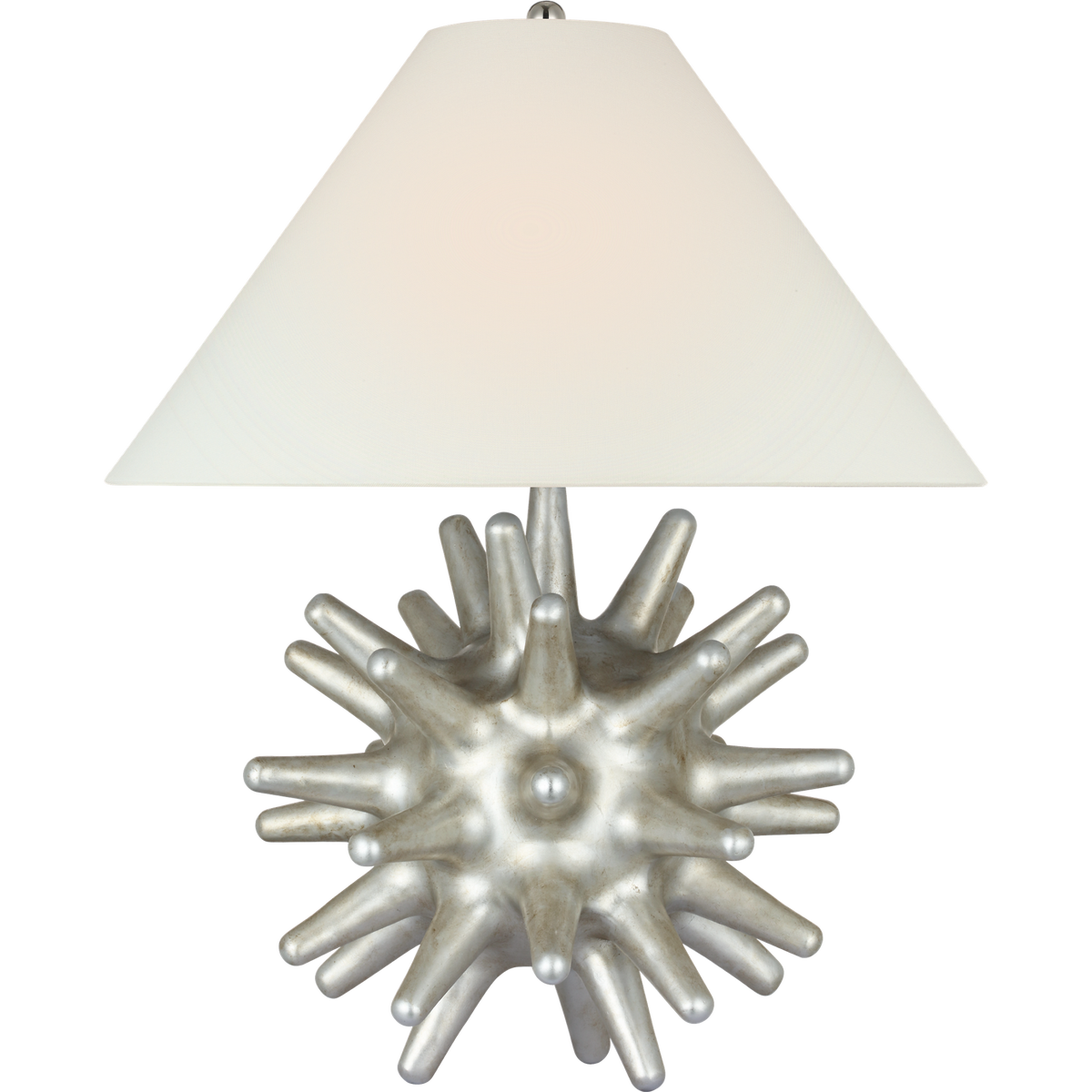 Chapman & Myers Nerina 26" Table Lamp in Silver Lustre with Linen Shade W21.5" x H26"