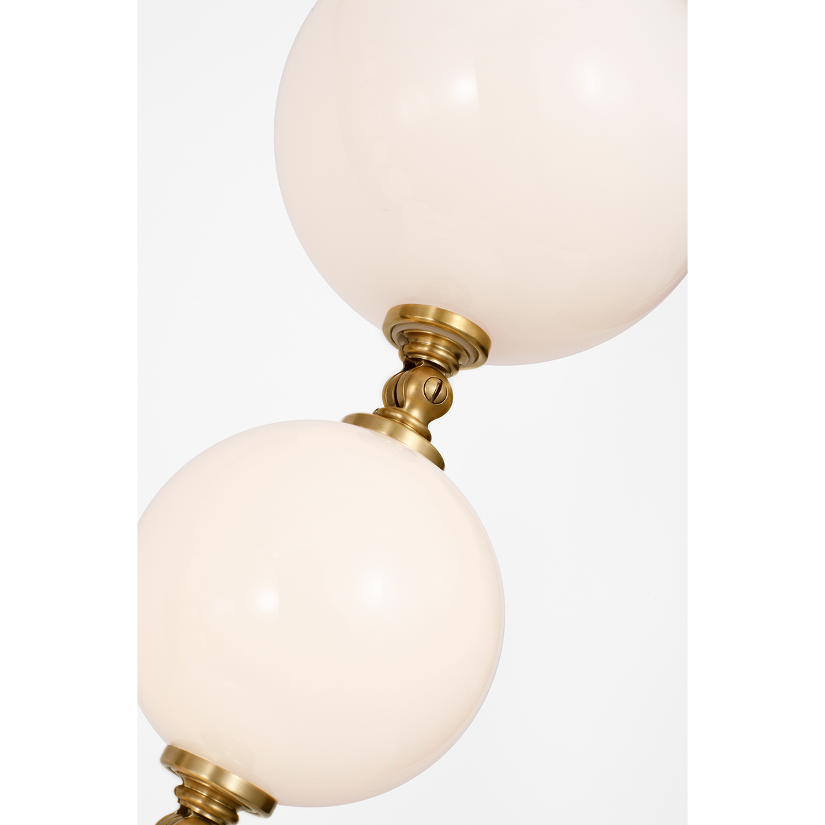 Chapman & Myers Datum Necklace Chandelier in Antique-Burnished Brass with White Glass W7" - 45.75" x H57.5"