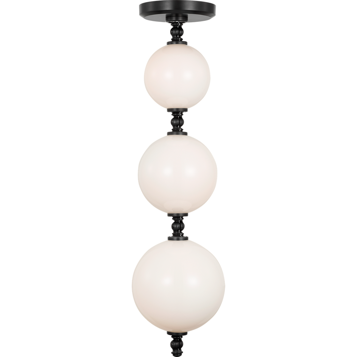 Chapman & Myers Datum Necklace Chandelier in Bronze with White Glass W7" - 45.75" x H57.5"