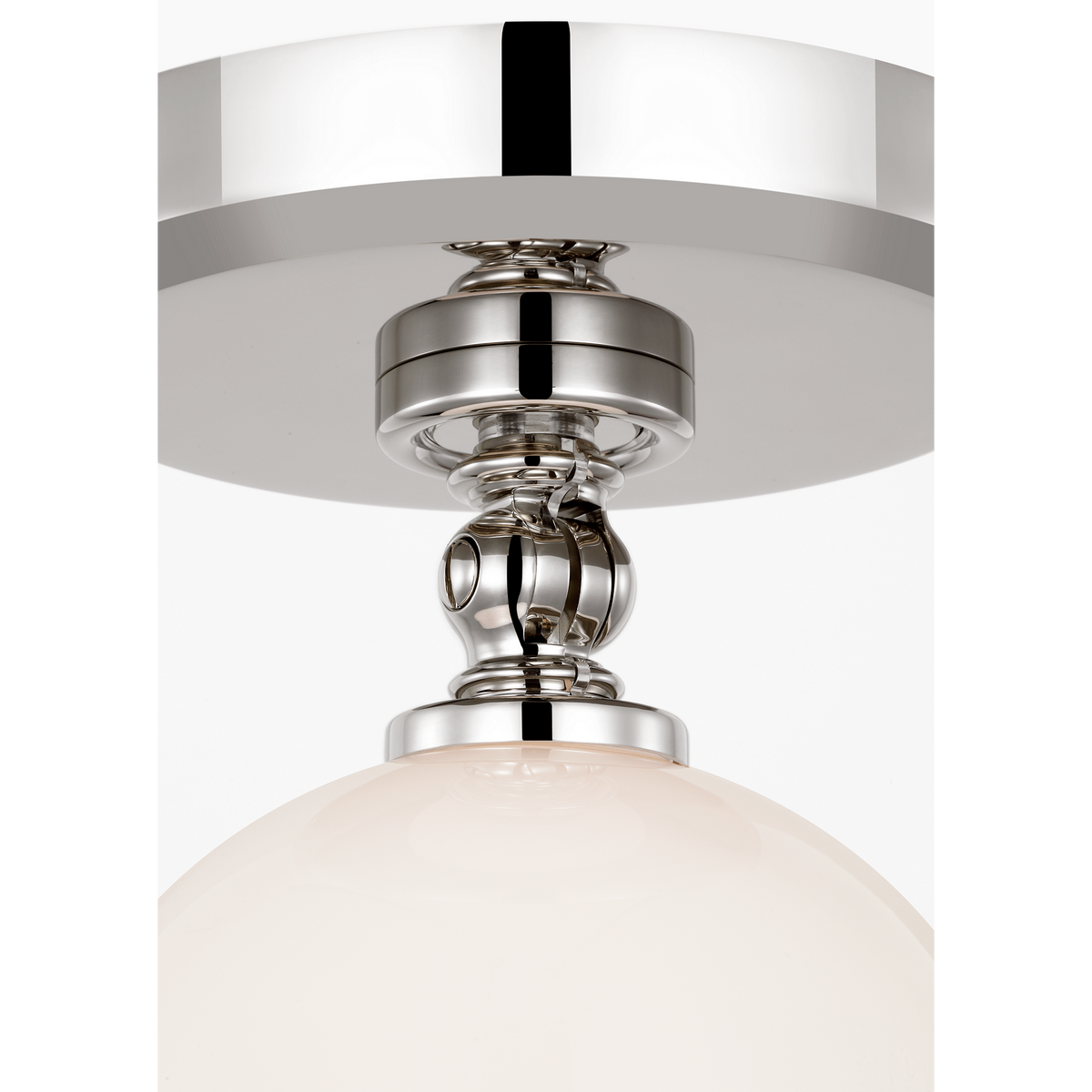 Chapman & Myers Datum Necklace Chandelier in Polished Nickel with White Glass W7" - 45.75" x H57.5"