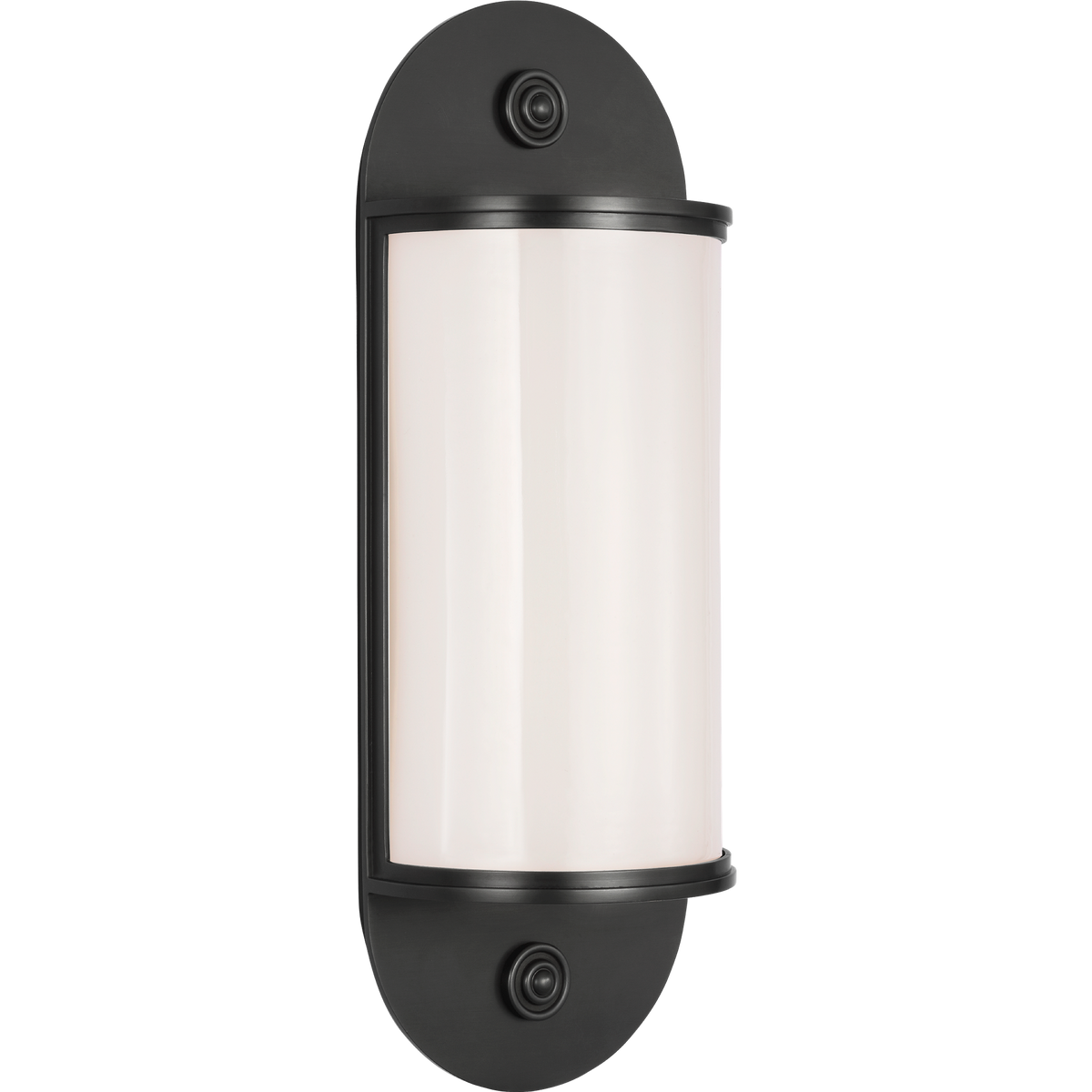 Chapman & Myers Newfield 14" Bath Sconce in Bronze with White Glass W5" x H13.5" x E3"