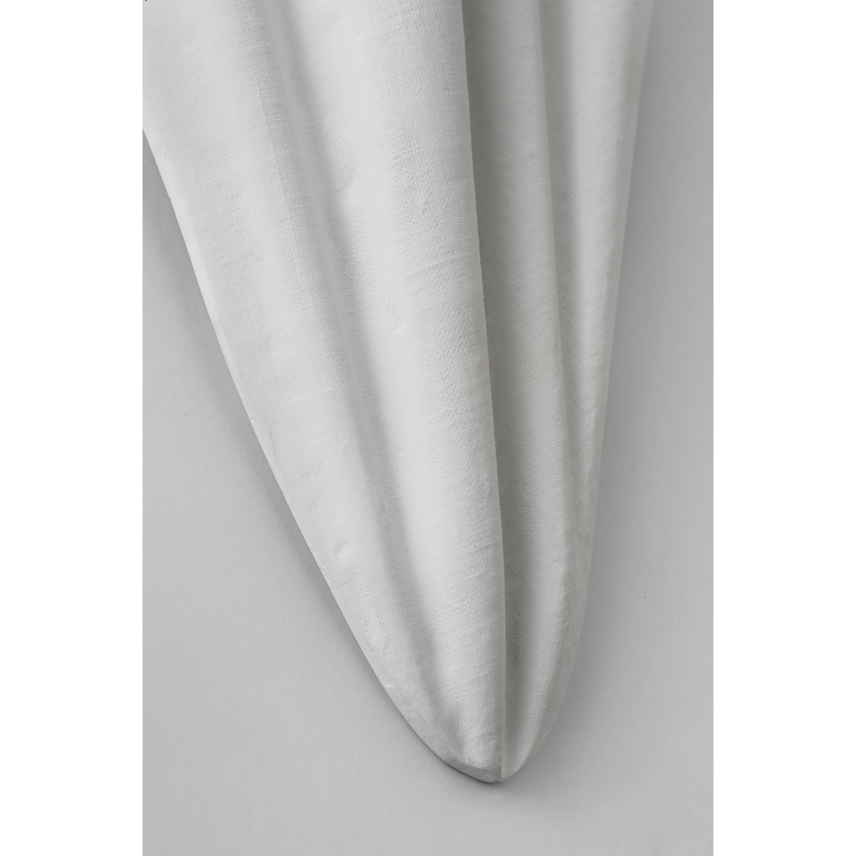 Fisher Weisman Millicent 31" Gathered Right Wall Washer in Plaster White W14" x H31.5" x E4"