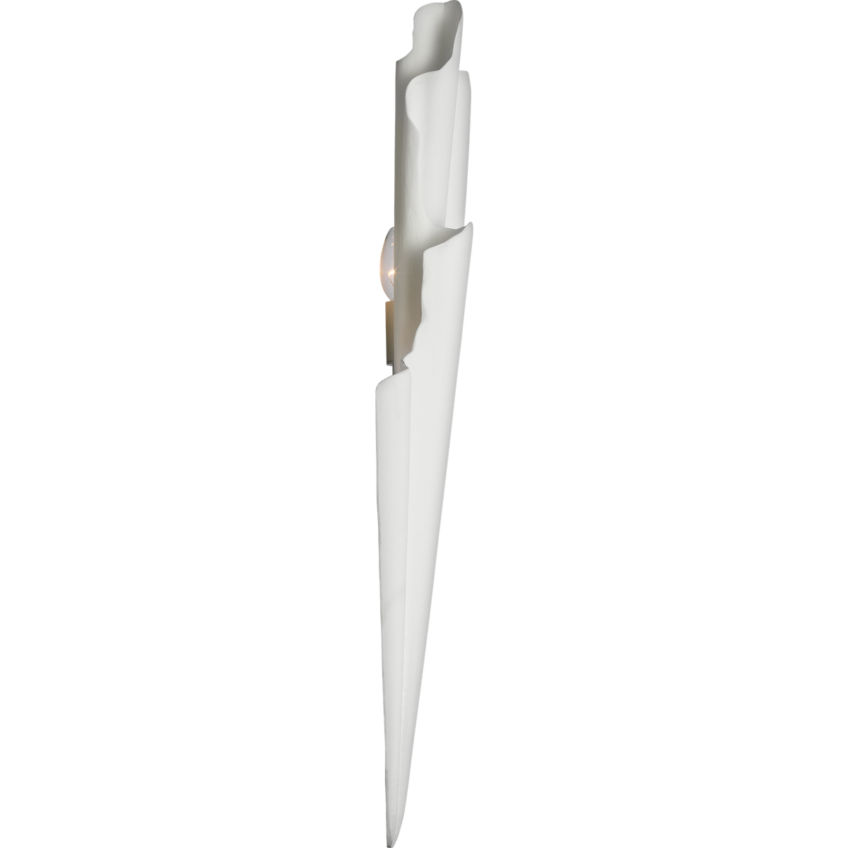 Fisher Weisman Millicent 31" Gathered Right Wall Washer in Plaster White W14" x H31.5" x E4"