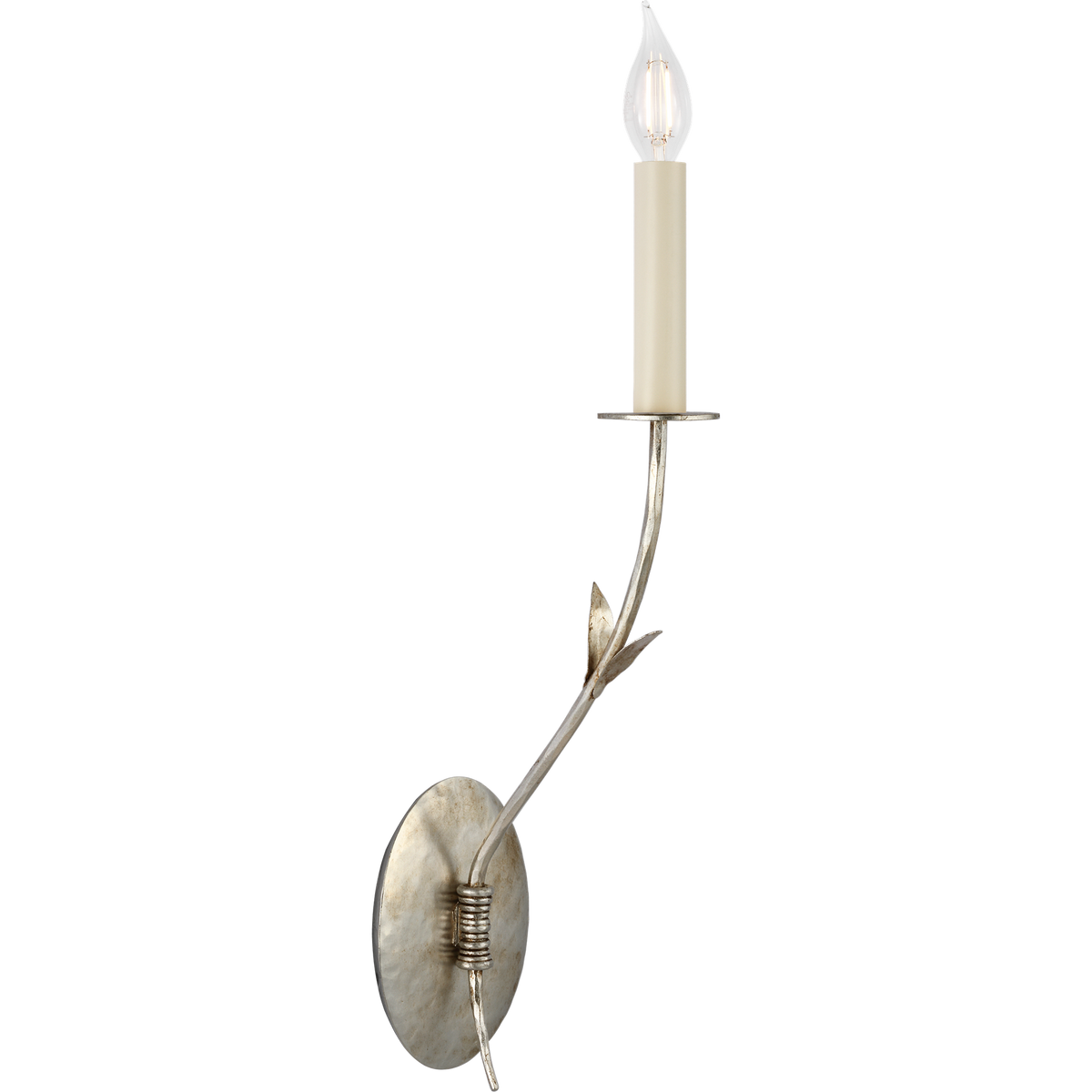 Fisher Weisman Florenz 18" Single Sconce in Silver Lustre W4.25" x H18.25" x E6.5"