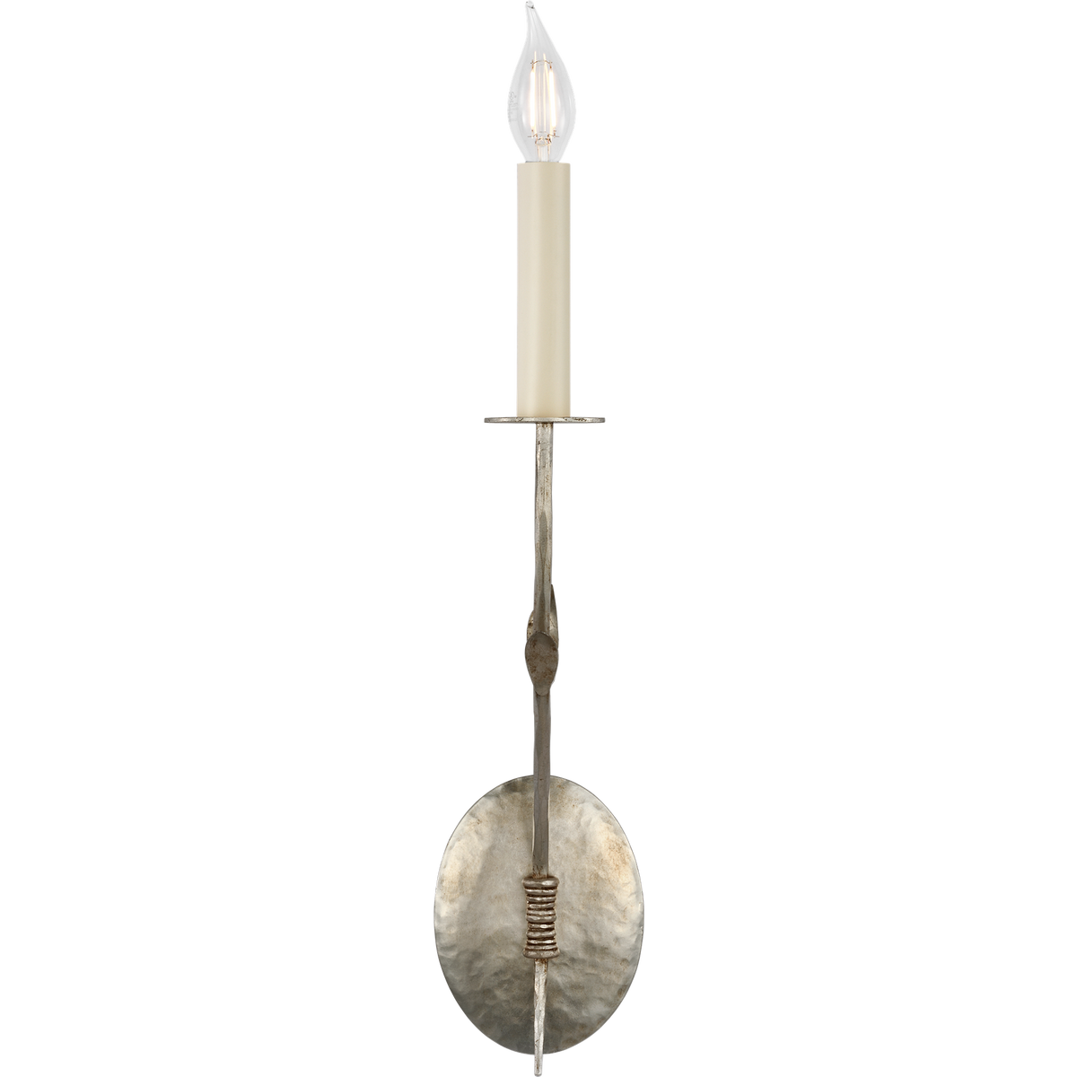 Fisher Weisman Florenz 18" Single Sconce in Silver Lustre W4.25" x H18.25" x E6.5"