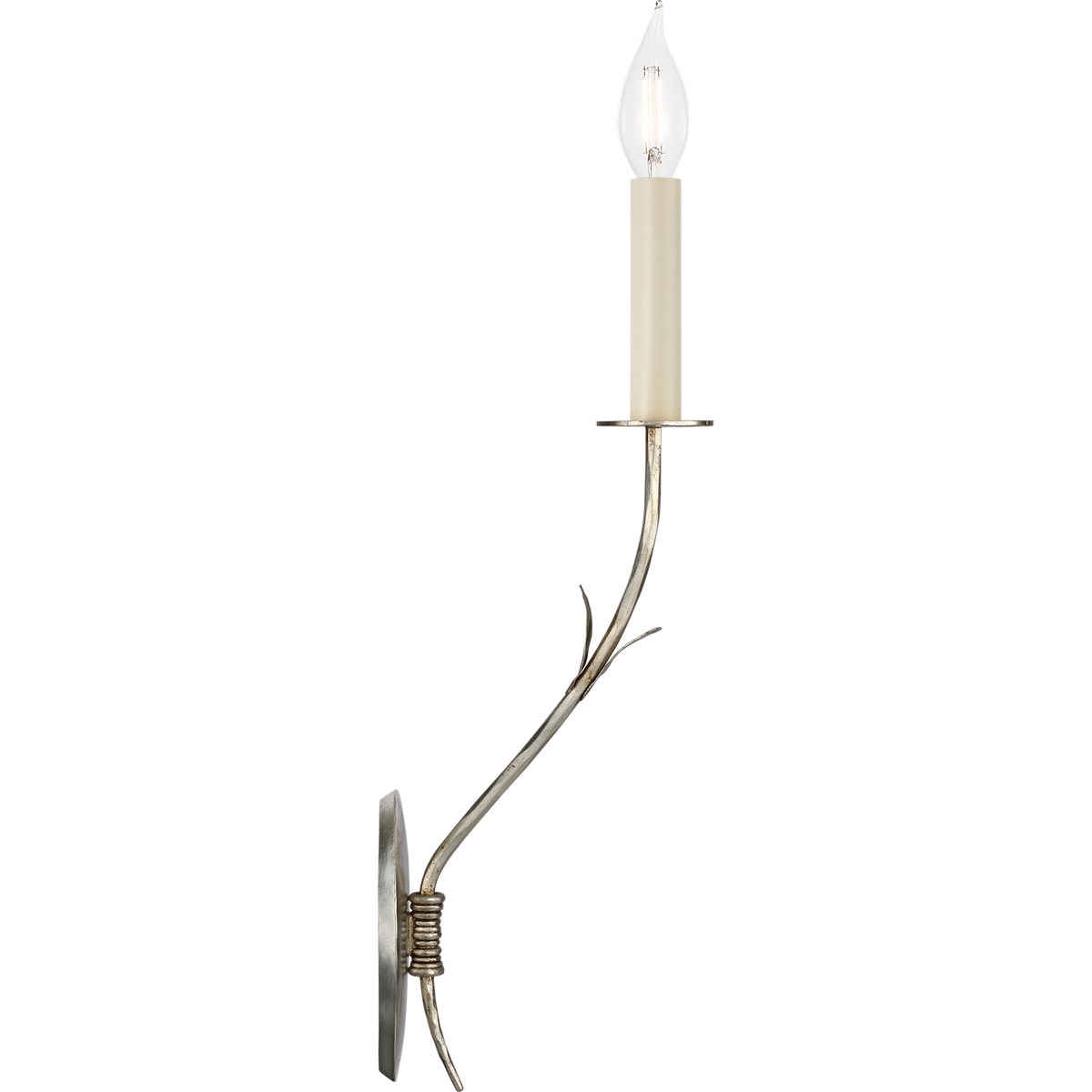 Fisher Weisman Florenz 18" Single Sconce in Silver Lustre W4.25" x H18.25" x E6.5"