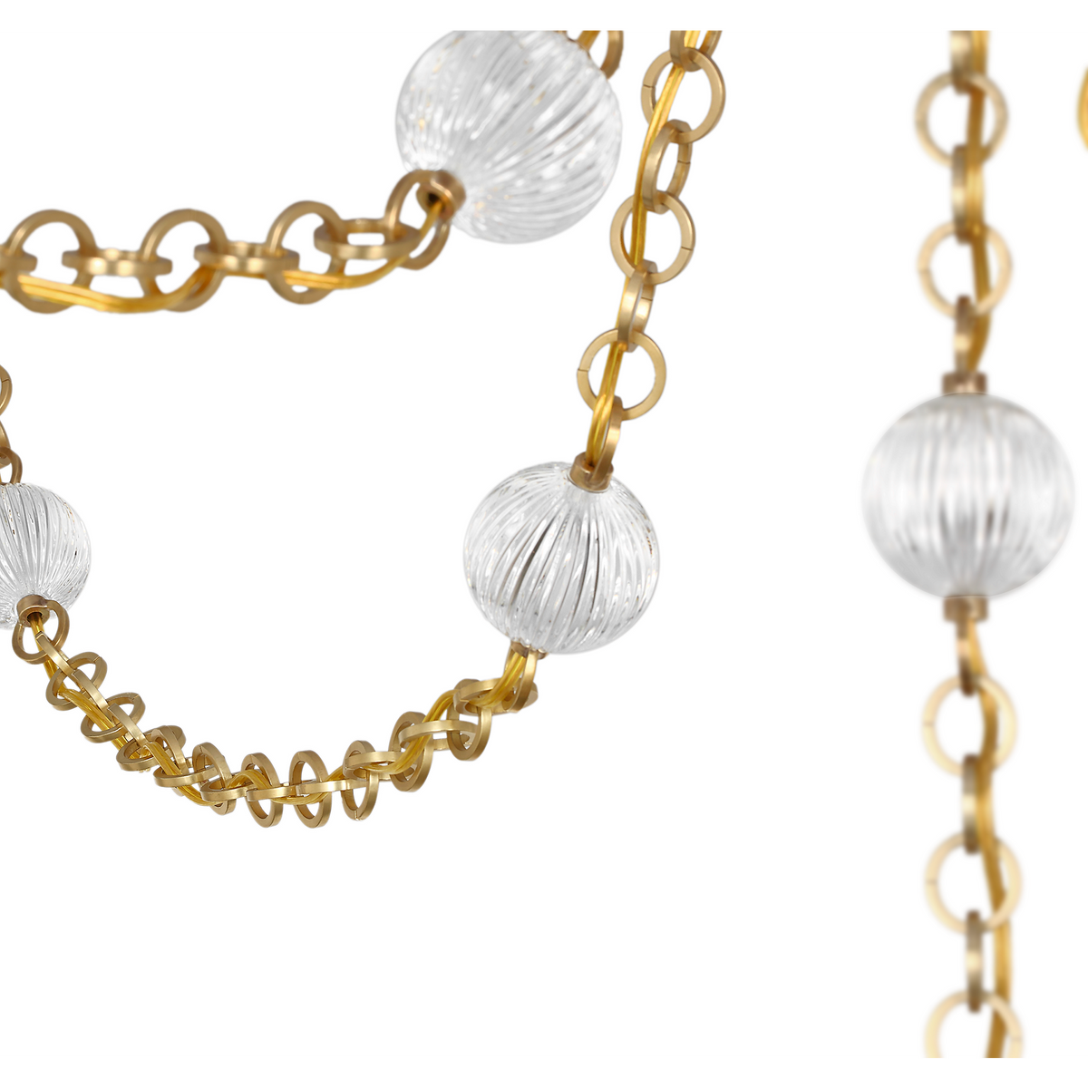 Julie Neill Isadora 12" Pendant in Antique-Burnished Brass with Clear Glass W12" x H13.25"