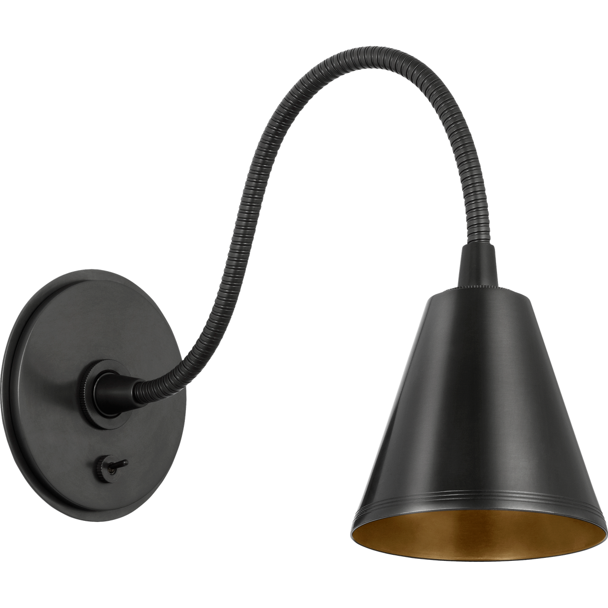 Marie Flanigan Harlan Gooseneck Reading Light in Bronze W4.5" x H7.75" x E13.5"