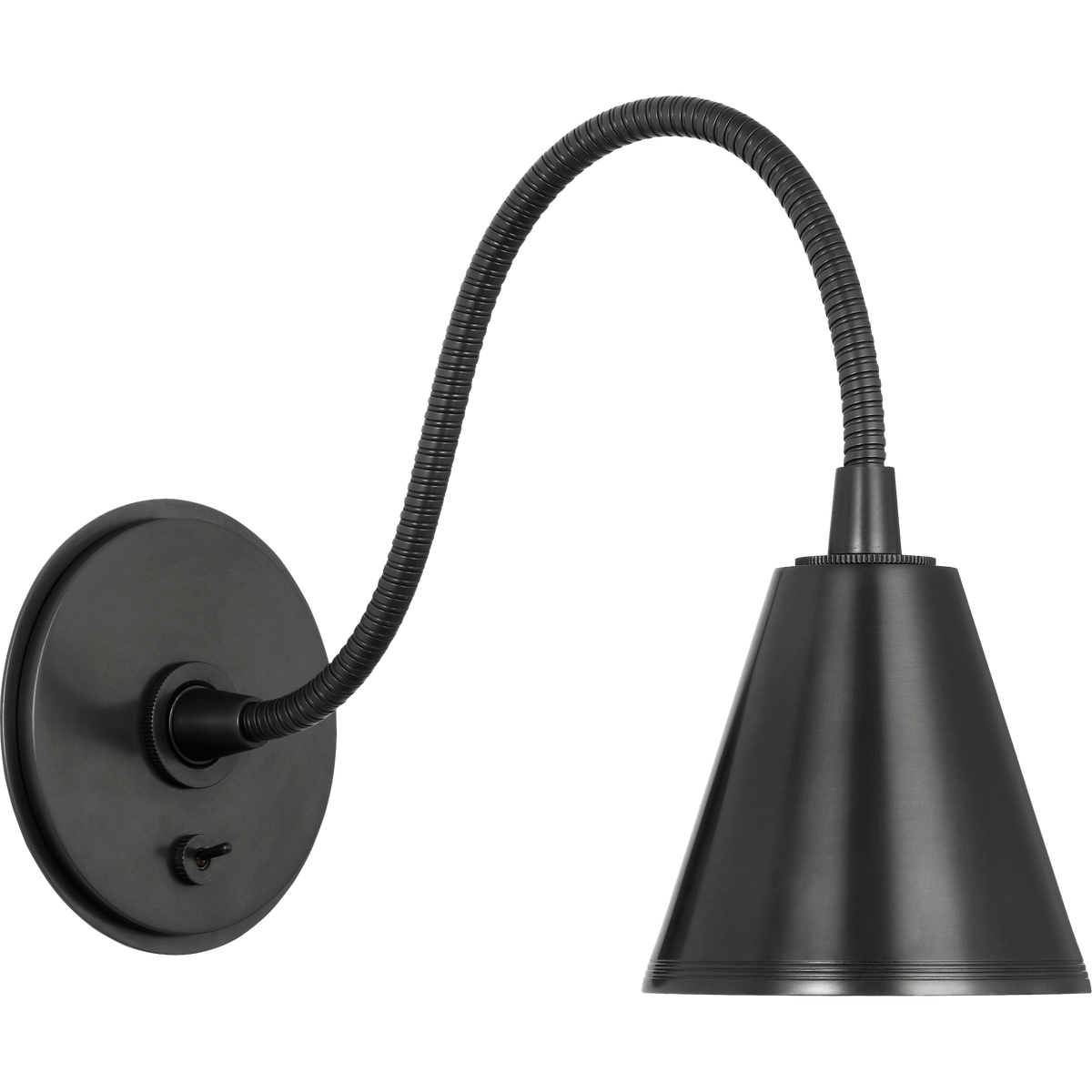 Marie Flanigan Harlan Gooseneck Reading Light in Bronze W4.5" x H7.75" x E13.5"