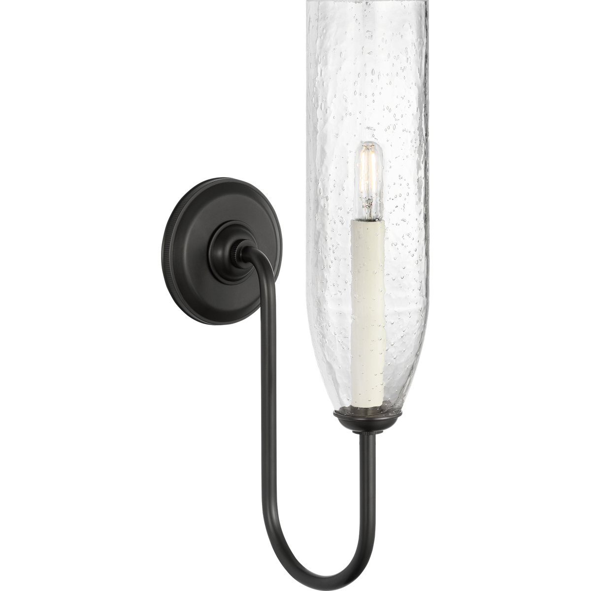 Marie Flanigan Meridien 16" Single Sconce in Bronze with Clear Restoration Glass W4.25" x H16.25" x E8"