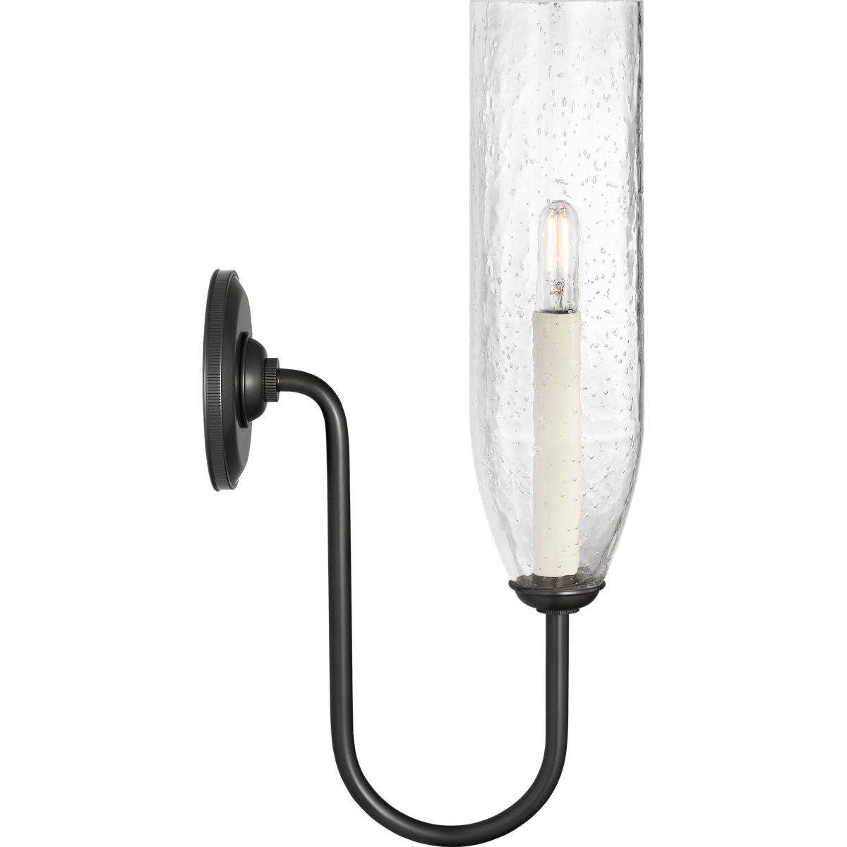 Marie Flanigan Meridien 16" Single Sconce in Bronze with Clear Restoration Glass W4.25" x H16.25" x E8"