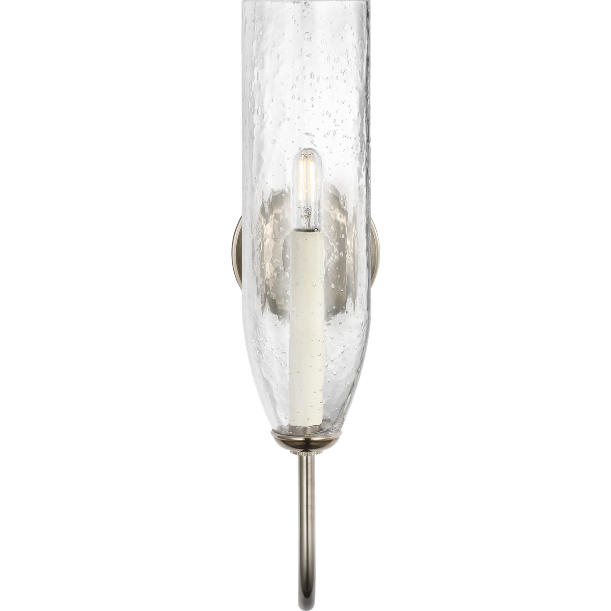 Marie Flanigan Meridien 16" Single Sconce in Pewter with Clear Restoration Glass W4.25" x H16.25" x E8"