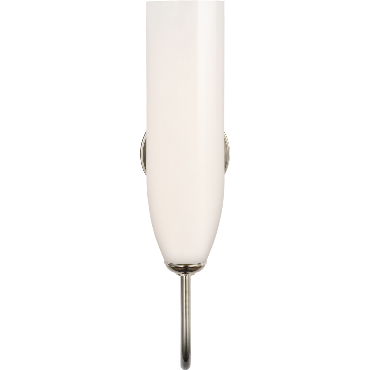 Marie Flanigan Meridien 16" Single Sconce in Pewter with White Glass W4.25" x H16.25" x E8"