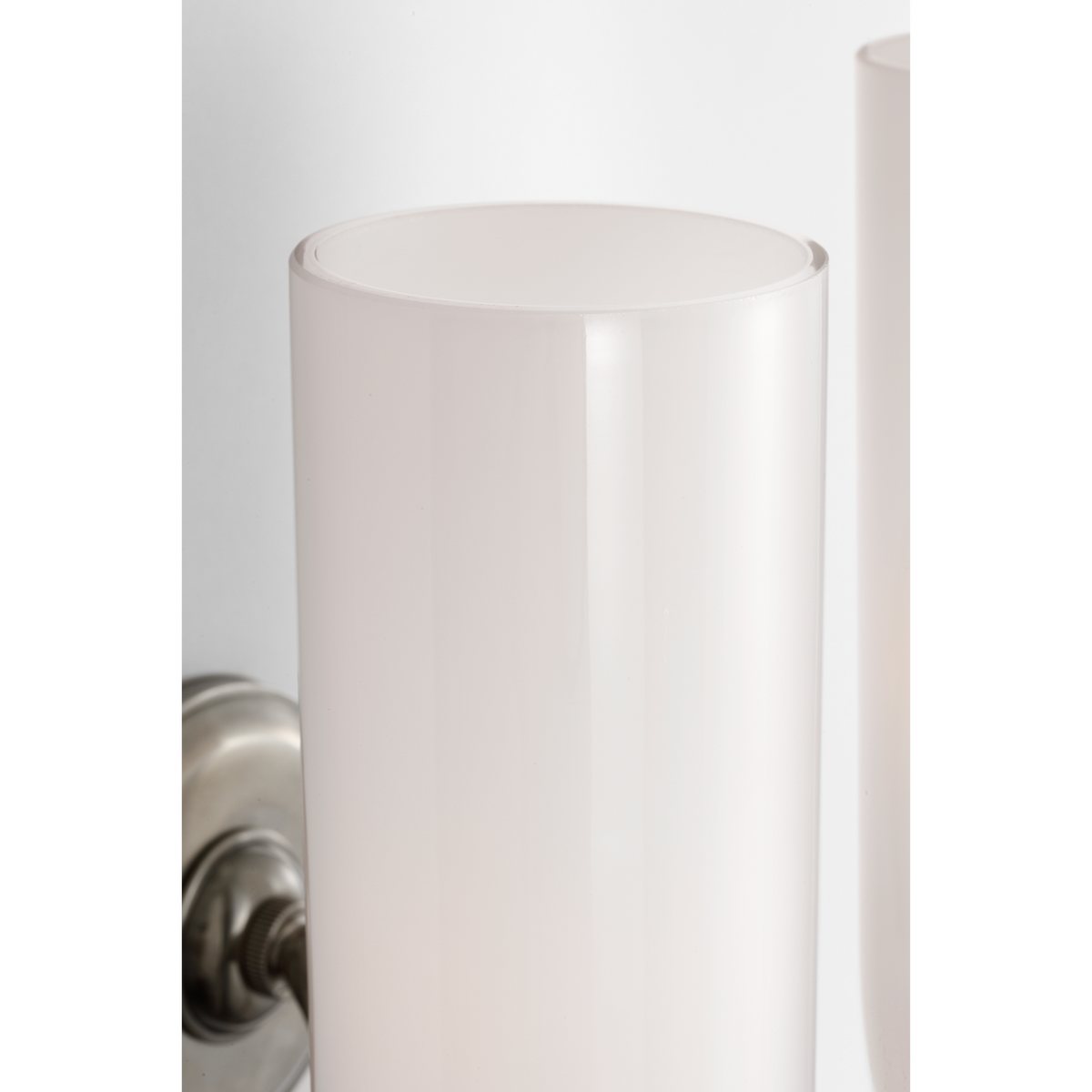 Marie Flanigan Meridien 16" Double Sconce in Pewter with White Glass W10.75" x H16.25" x E8"