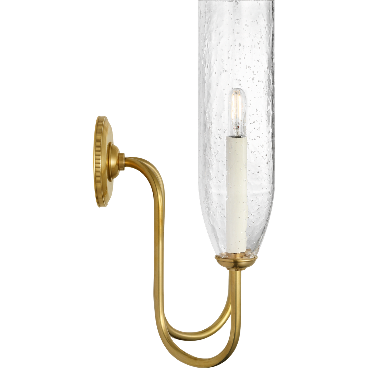 Marie Flanigan Meridien 16" Double Sconce in Soft Brass with Clear Restoration Glass W10.75" x H16.25" x E8"