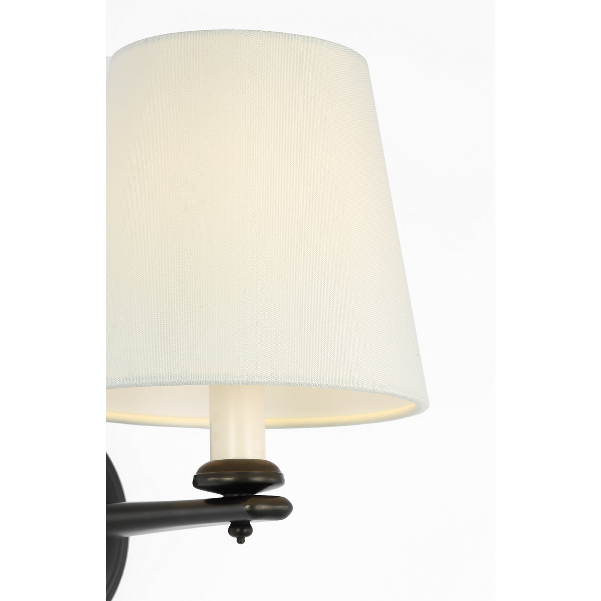 Marie Flanigan Tess 9" Single Sconce in Bronze with Silk Shade W6" x H9.25" x E9"