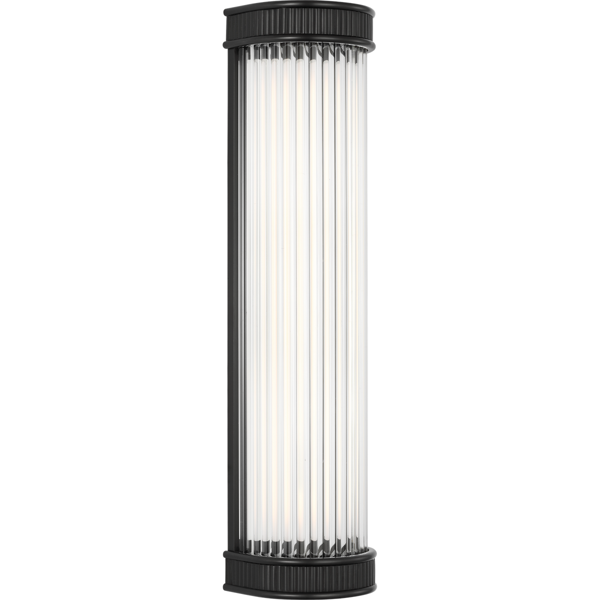 Marie Flanigan Menil 18" Linear Bath Sconce in Bronze with Crystal Rods W4.25" x H18" x E3.5"
