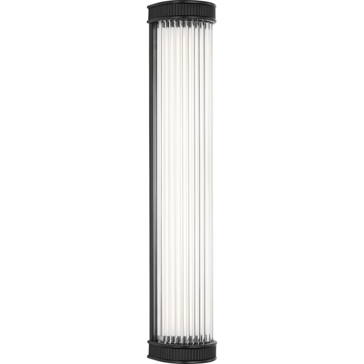 Marie Flanigan Menil 24" Linear Bath Sconce in Bronze with Crystal Rods W4.25" x H24" x E3.5"