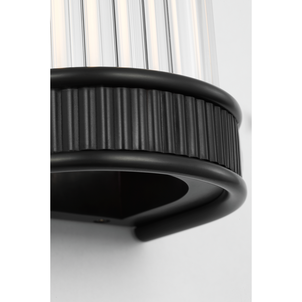 Marie Flanigan Menil 24" Linear Bath Sconce in Bronze with Crystal Rods W4.25" x H24" x E3.5"
