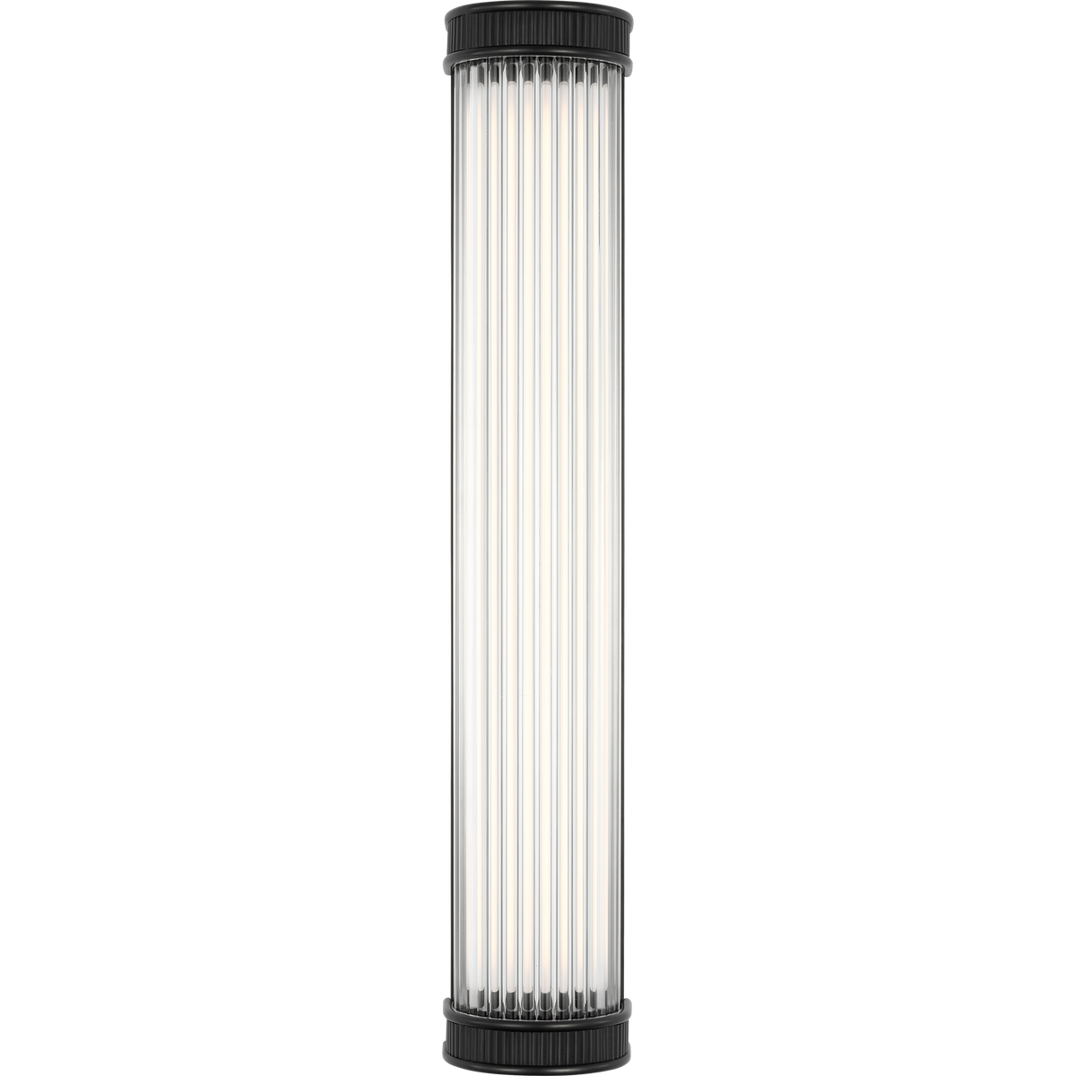 Marie Flanigan Menil 24" Linear Bath Sconce in Bronze with Crystal Rods W4.25" x H24" x E3.5"