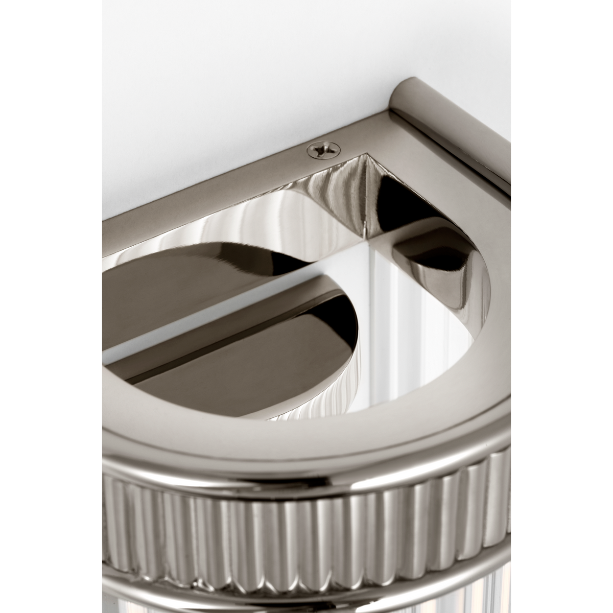 Marie Flanigan Menil 24" Linear Bath Sconce in Polished Nickel with Crystal Rods W4.25" x H24" x E3.5"