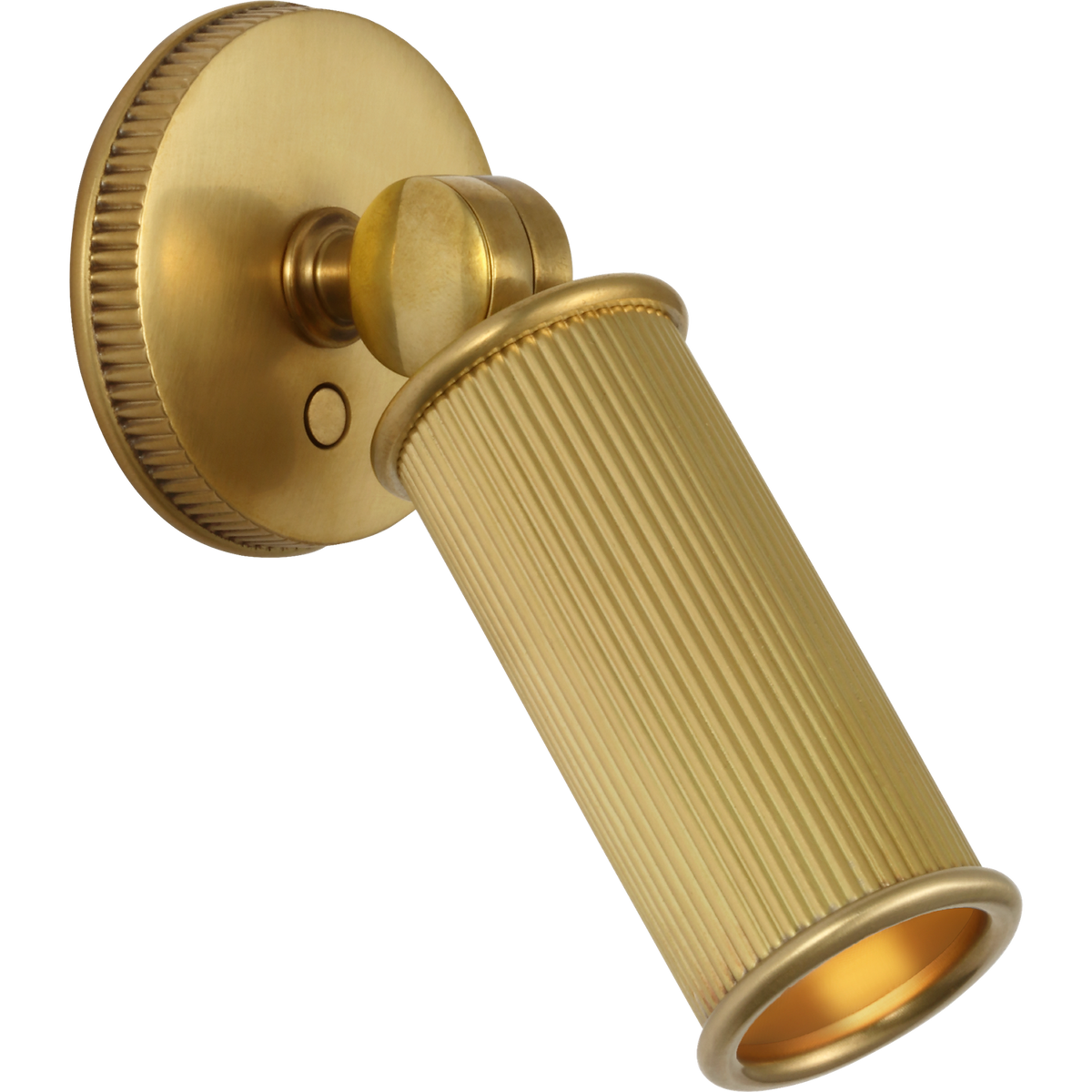 Marie Flanigan Tate 4" Pivoting Reading Light in Soft Brass W2" x H4" x E1.75"