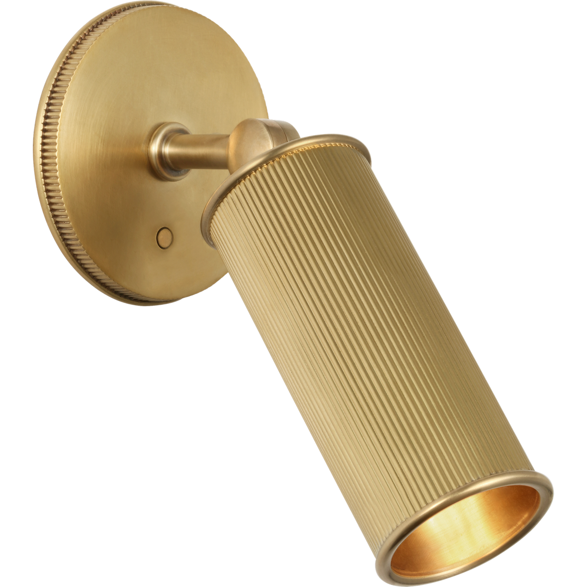 Marie Flanigan Tate 6" Pivoting Reading Light in Soft Brass W3.25" x H6.5" x E3"