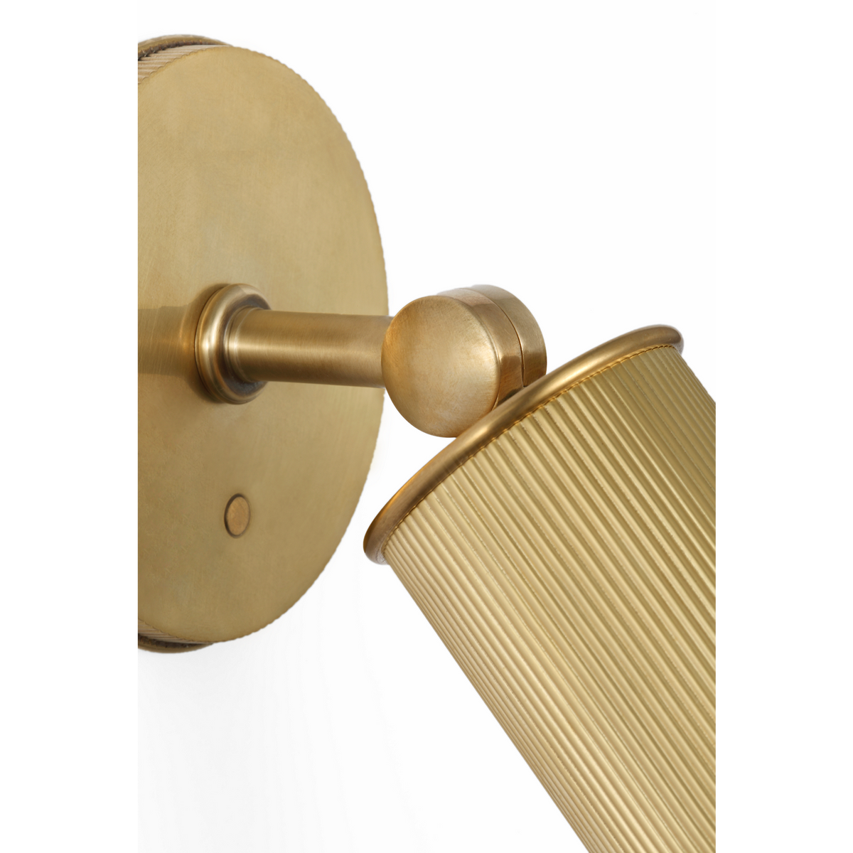 Marie Flanigan Tate 6" Pivoting Reading Light in Soft Brass W3.25" x H6.5" x E3"