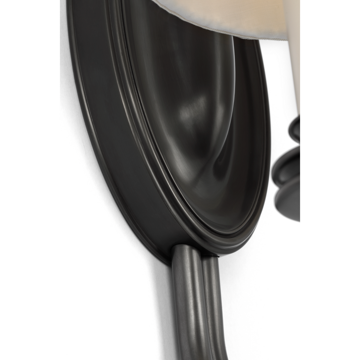 Marie Flanigan Astoria 12" Double Sconce in Bronze with Silk Pleated Shades W10.25" x H12" x E7"