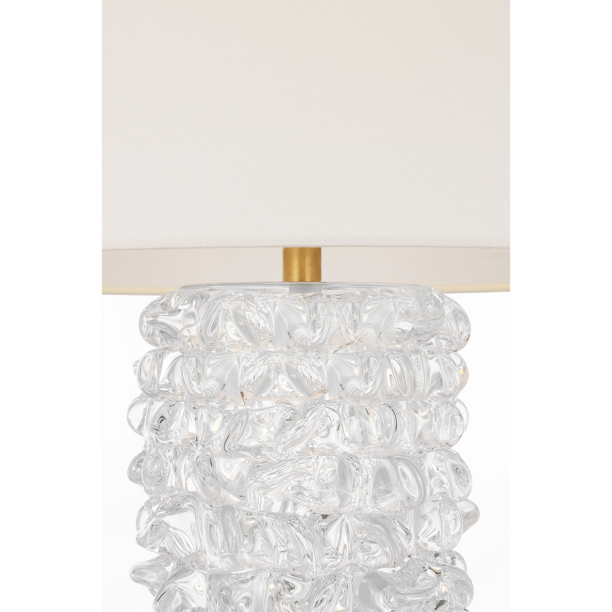 Marie Flanigan Lucetta 29" Table Lamp in Clear Glass with Linen Shade W18.5" x H29.25"