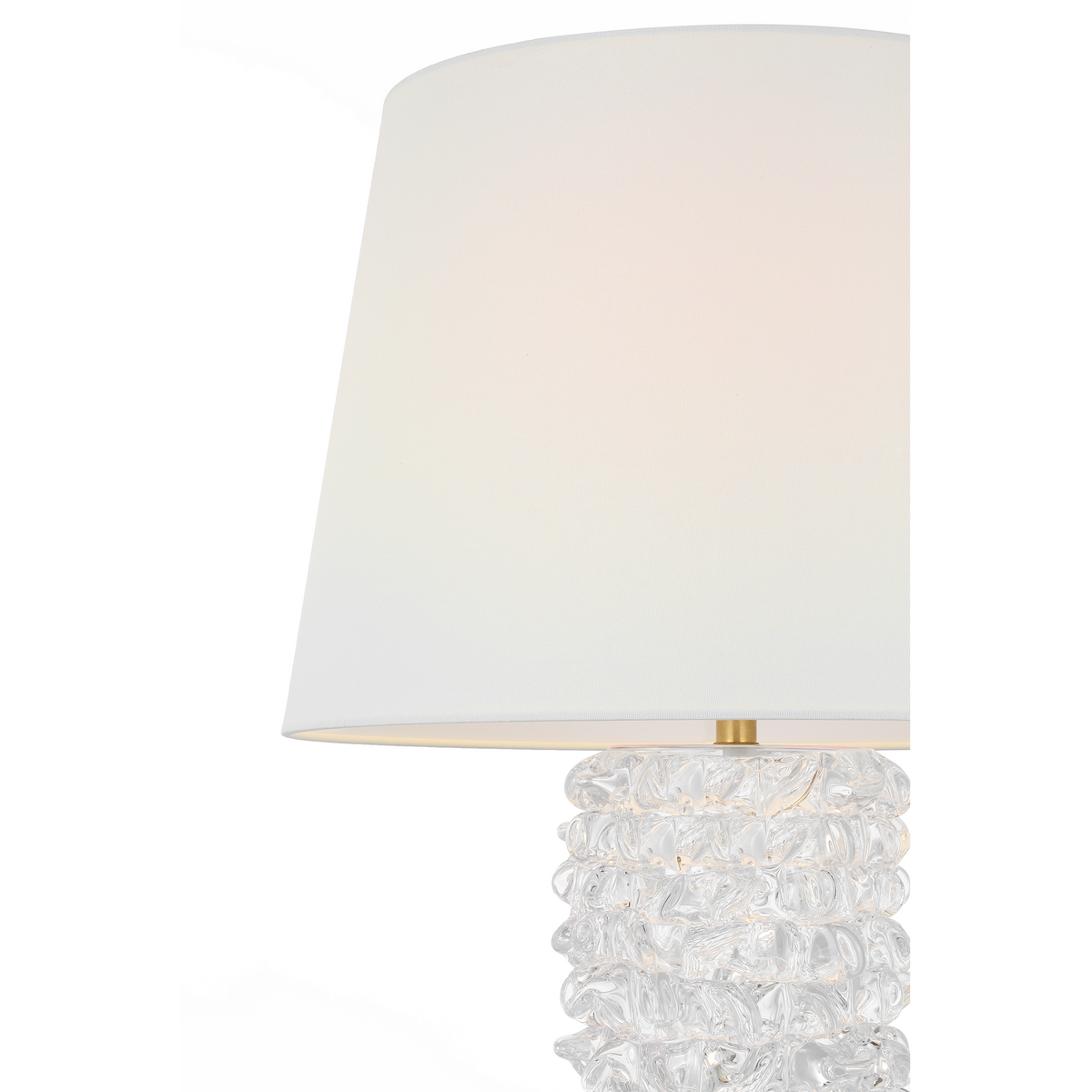 Marie Flanigan Lucetta 29" Table Lamp in Clear Glass with Linen Shade W18.5" x H29.25"