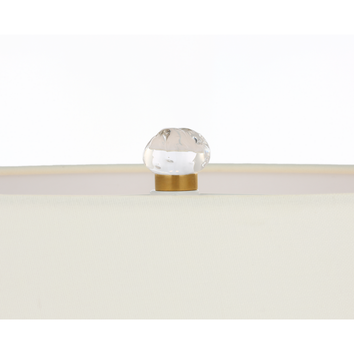 Marie Flanigan Lucetta 29" Table Lamp in Clear Glass with Linen Shade W18.5" x H29.25"