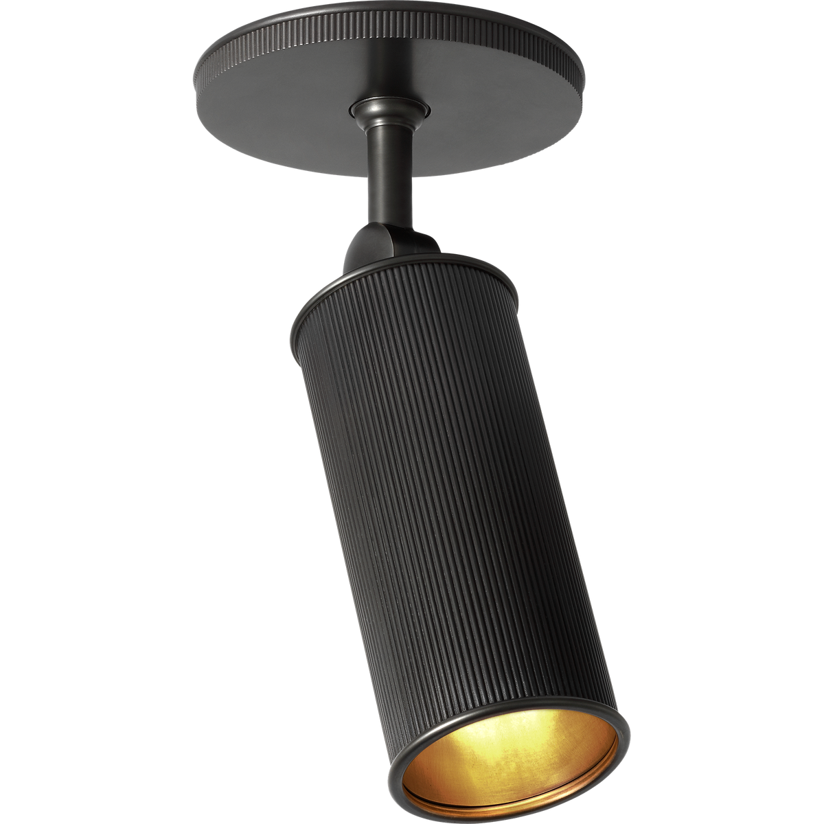 Marie Flanigan Tate 8" Pivoting Monopoint Flush Mount in Bronze W2.5" x H8.25"