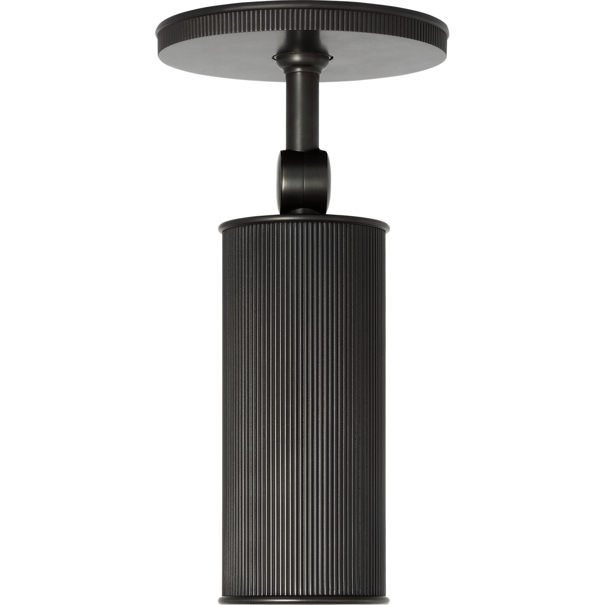 Marie Flanigan Tate 8" Pivoting Monopoint Flush Mount in Bronze W2.5" x H8.25"