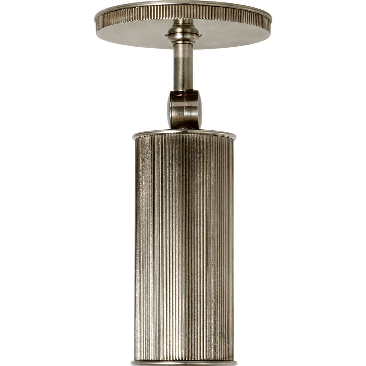 Marie Flanigan Tate 8" Pivoting Monopoint Flush Mount in Pewter W2.5" x H8.25"