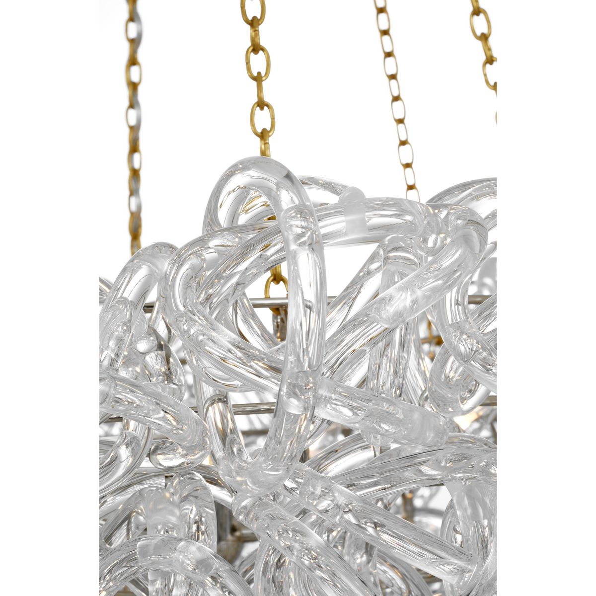 Marie Flanigan Aurelie 30" Chandelier in Soft Brass and Clear Acrylic W29.25"