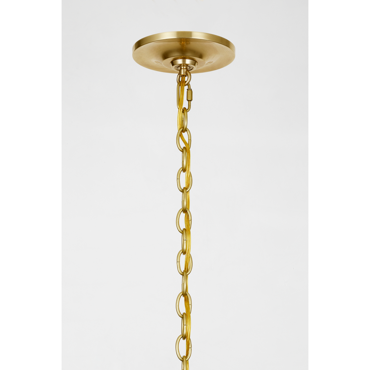 Marie Flanigan Reese 17" Lantern in Soft Brass with Clear Restoration Glass W17" x H39.5"