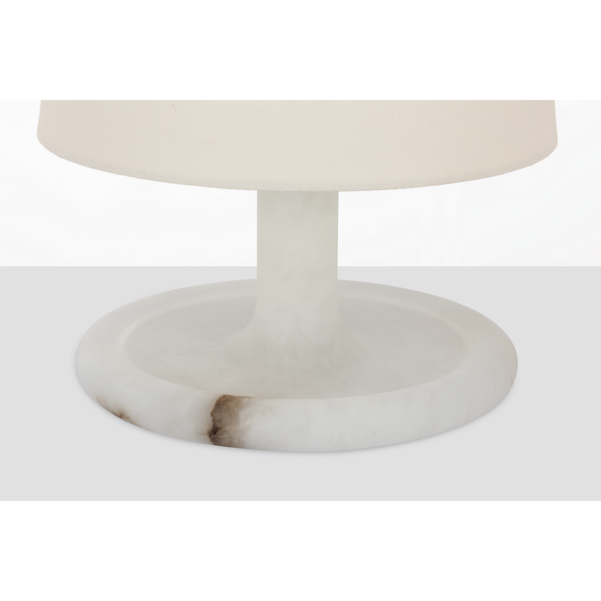 Suzanne Kasler Fayette 11" Cordless Accent Lamp in Alabaster with Linen Shade W9.5" x H11.25"