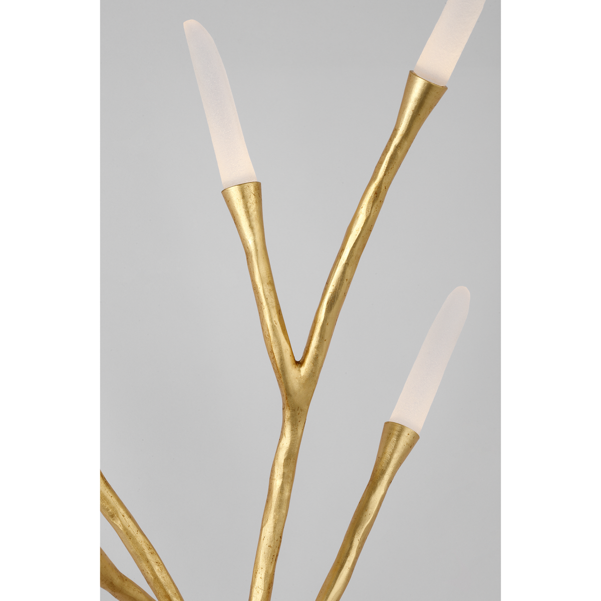 Thomas O'Brien Tirucalli 25" Sculpted Sconce in Gold Lustre with Etched Crystal W10" x H24.75" x E9.75"