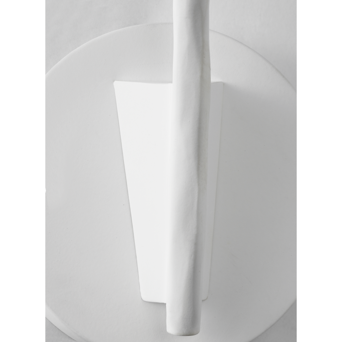 Thomas O'Brien Tirucalli 25" Sculpted Sconce in Plaster White with Etched Crystal W10" x H24.75" x E9.75"