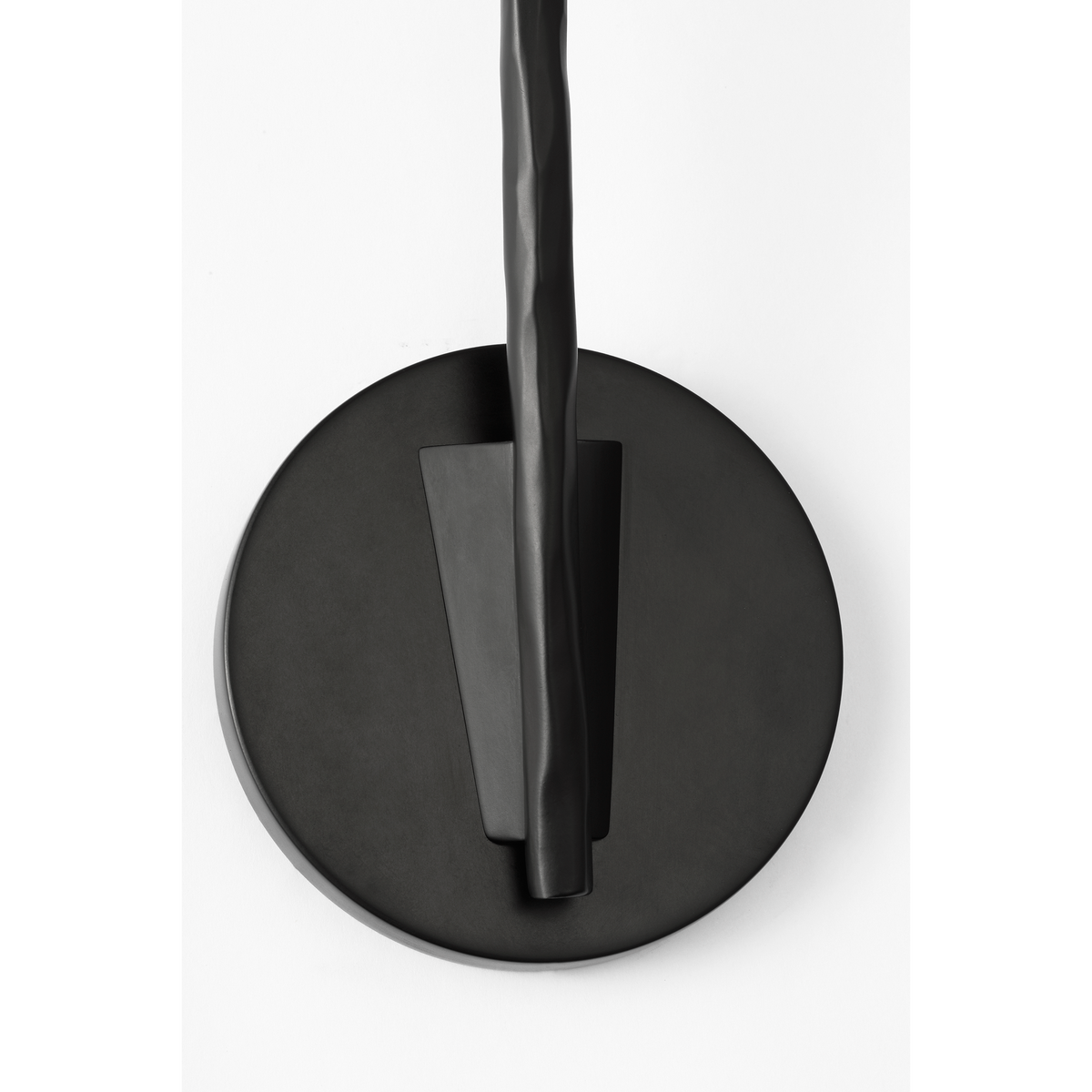 Thomas O'Brien Tirucalli 25" Sculpted Sconce in Waxed Black with Etched Crystal W10" x H24.75" x E9.75"