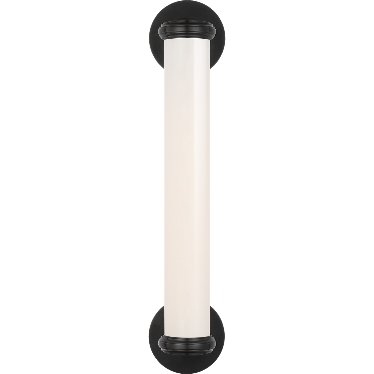 Thomas O'Brien Rally 23" Bracketed Bath Sconce in Bronze with White Glass W4.75" x H22.5" x E5"