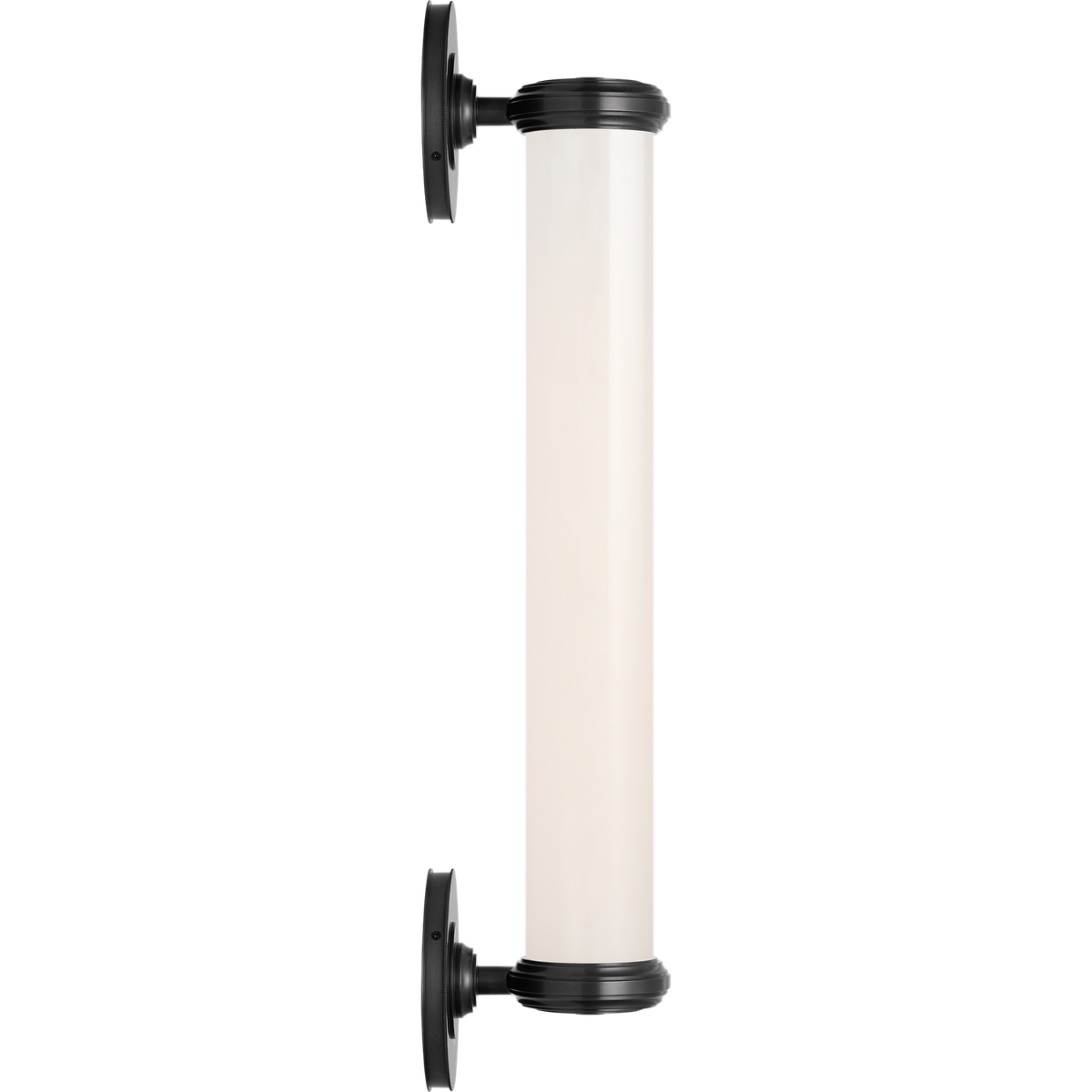 Thomas O'Brien Rally 23" Bracketed Bath Sconce in Bronze with White Glass W4.75" x H22.5" x E5"
